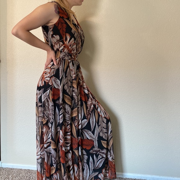 Feather print maxi dress - Picture 4 of 5